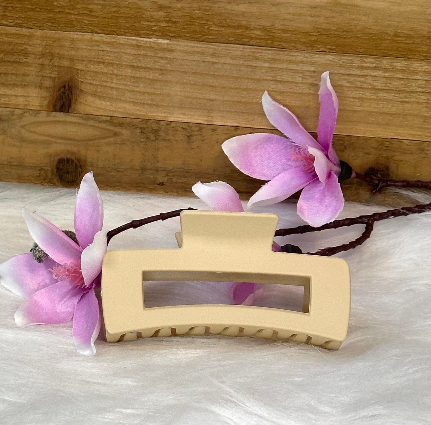Haarklammer 10,5 cm beige