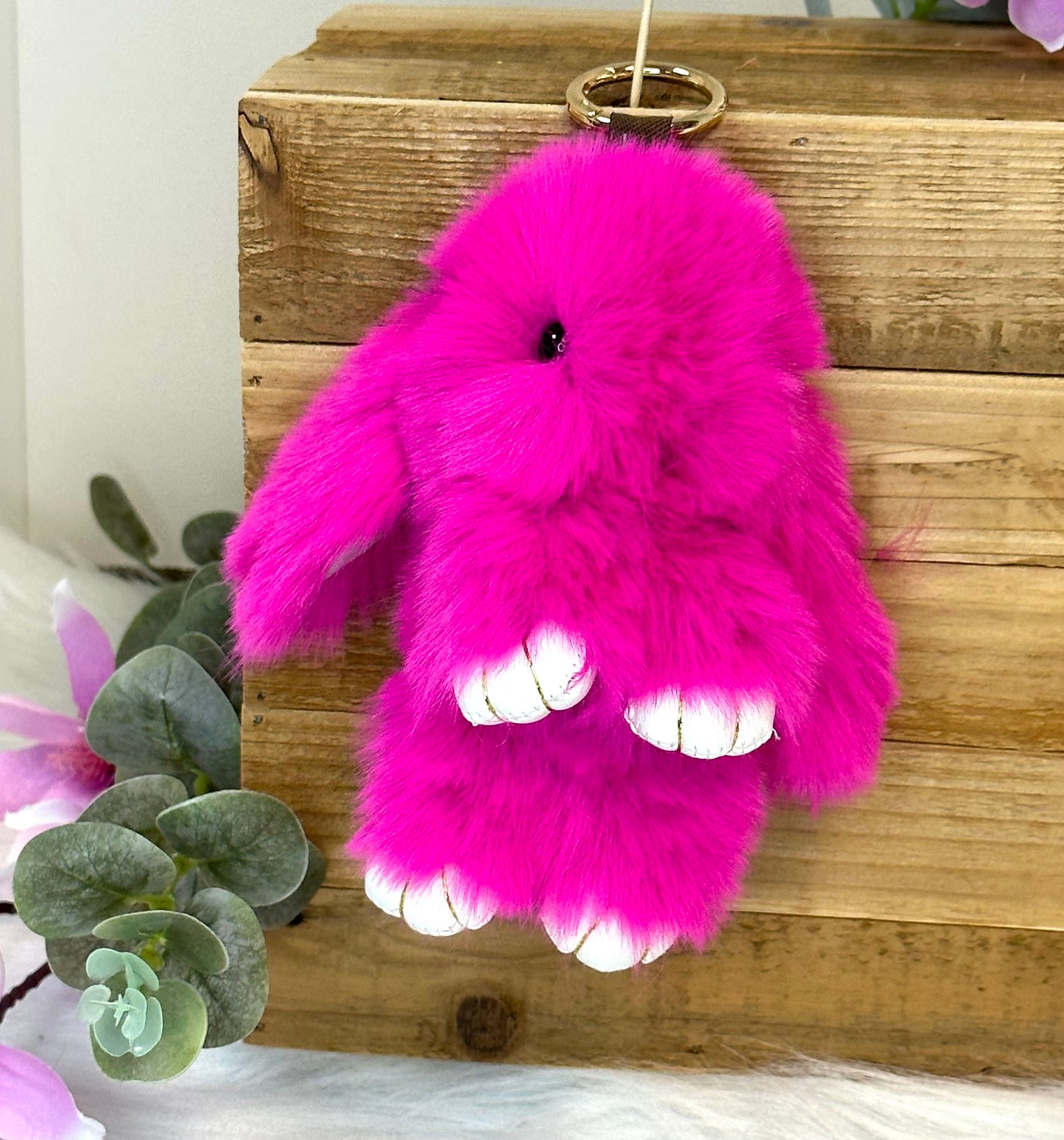 Hasen Schlüsselanhänger Pink