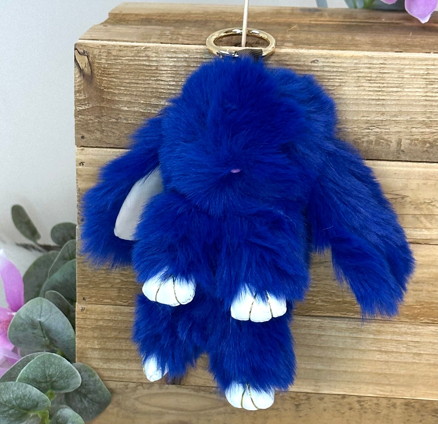 Hasen Schlüsselanhänger blau