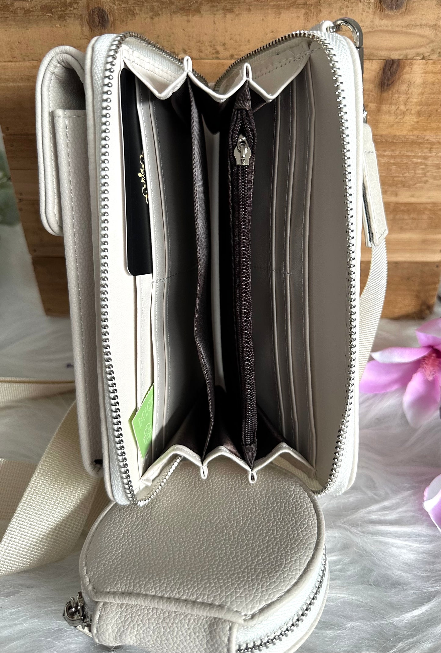 Handy-Bag beige mit Wunsch Motiv