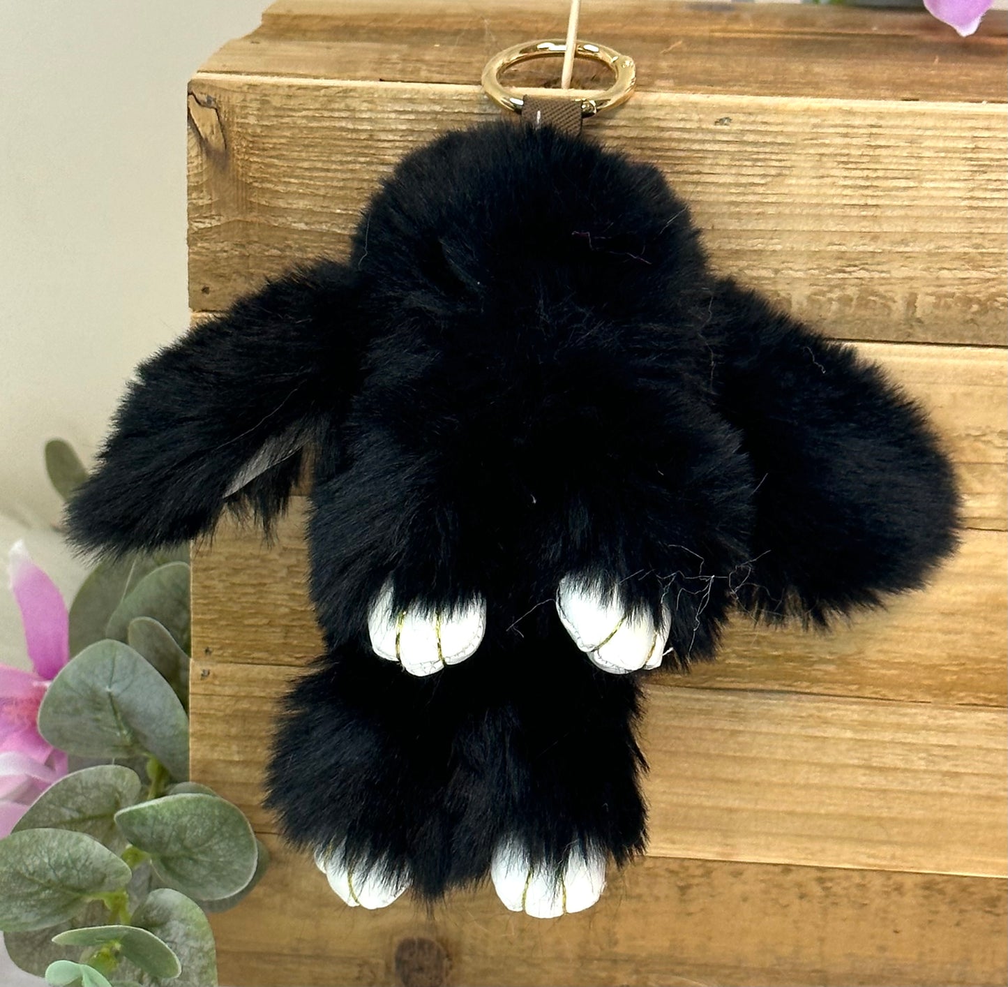 Hasen Schlüsselanhänger schwarz