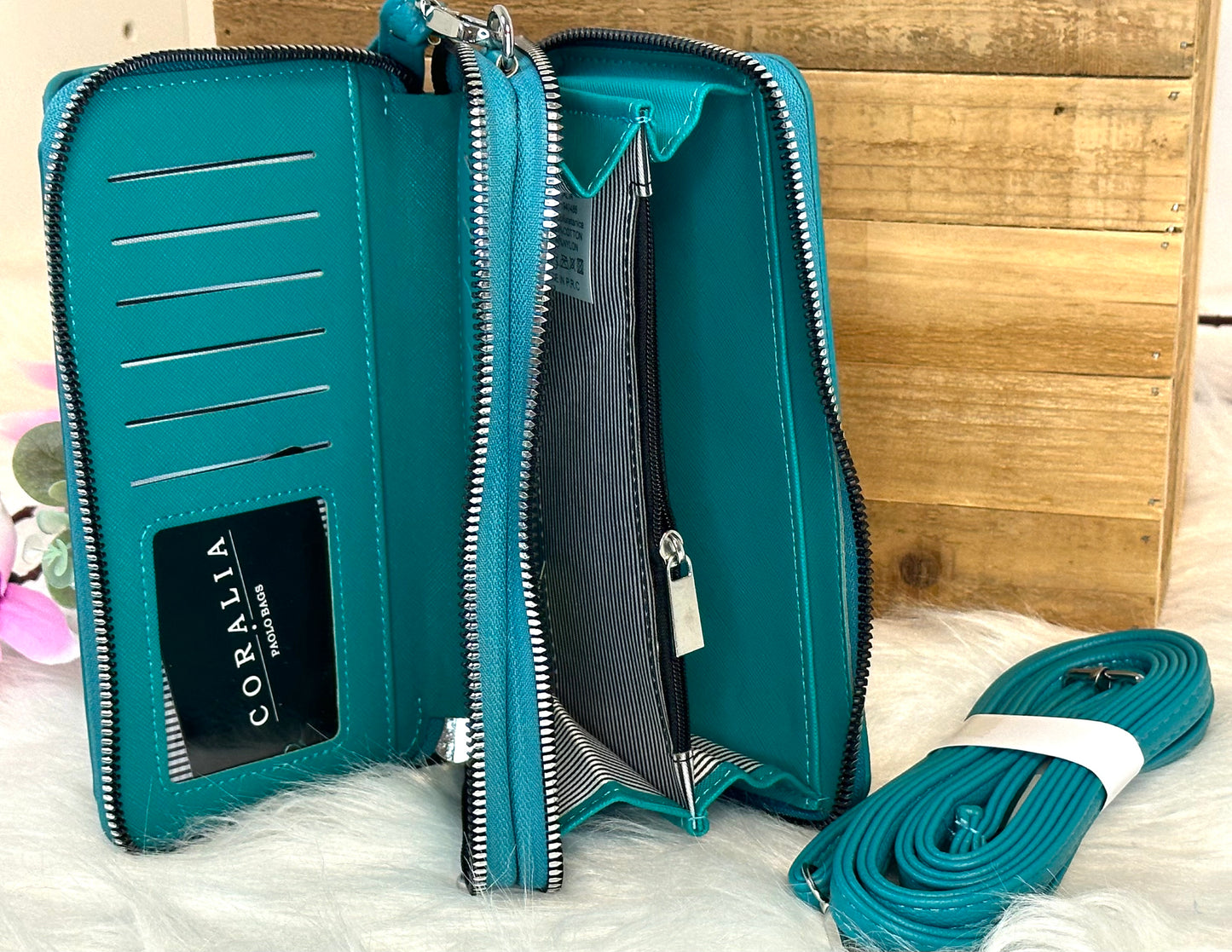Handy-Bag quer türkis