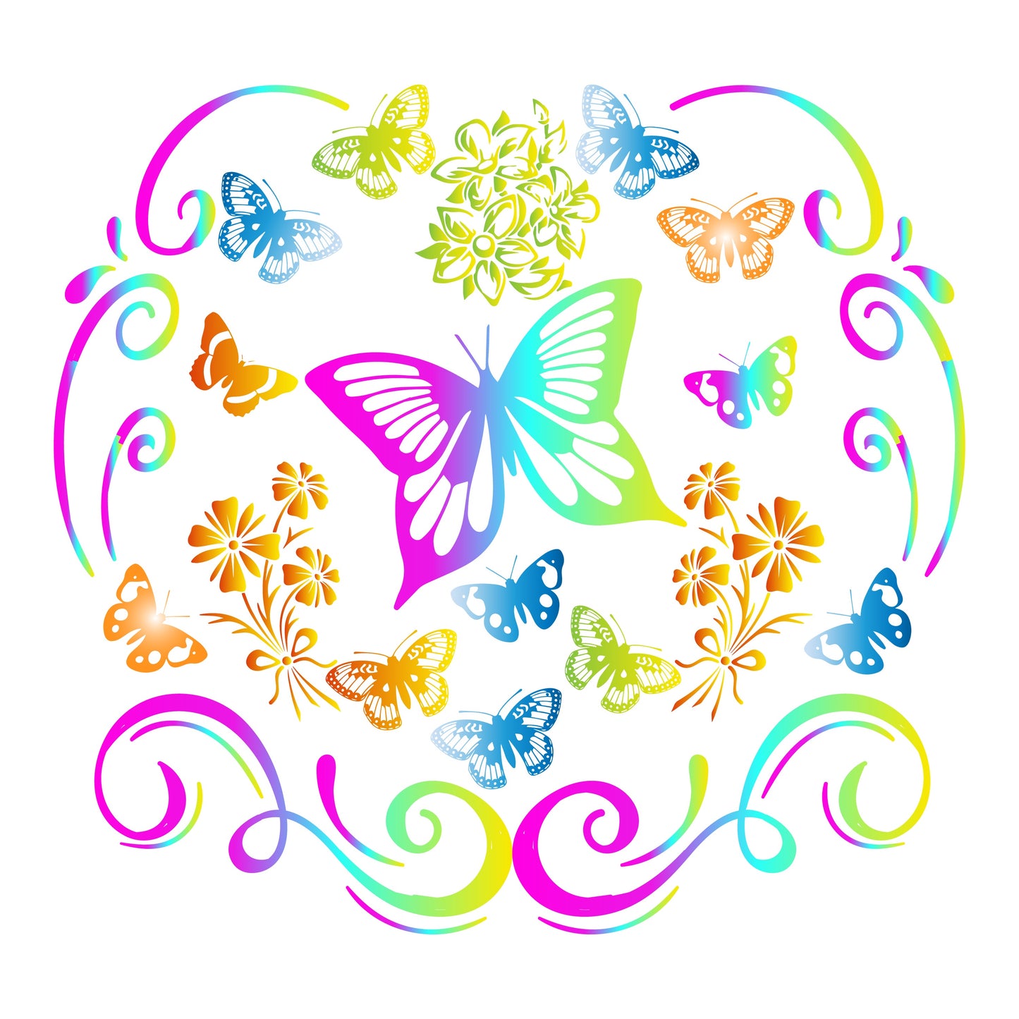 Schmetterling bunt