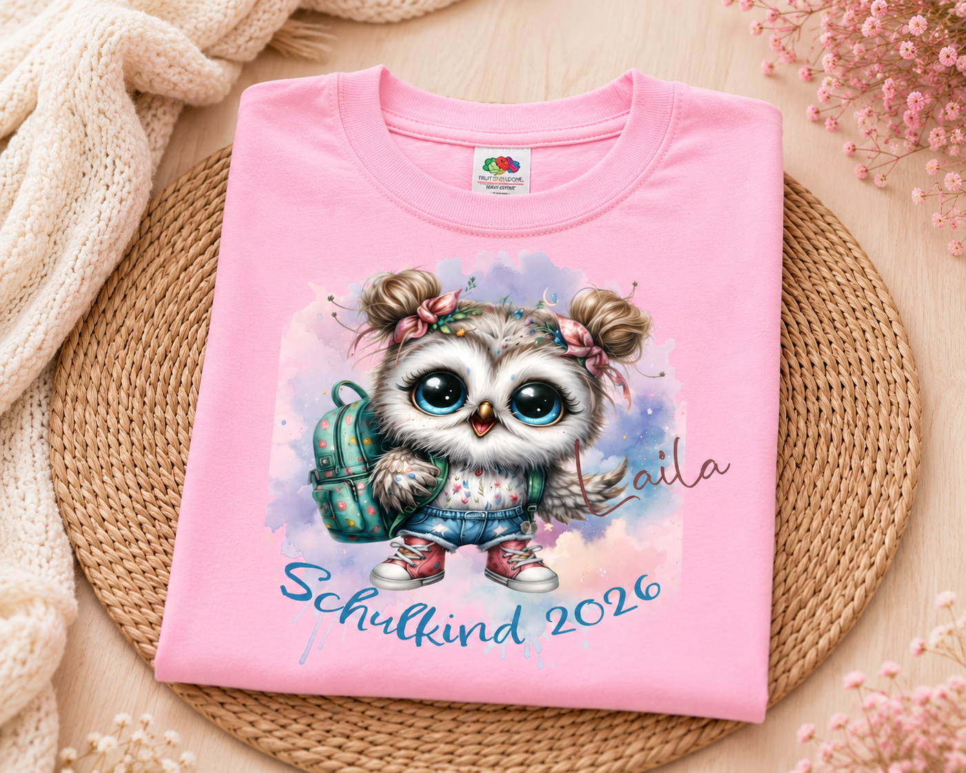 Schulkind 2026 T-Shirt für Mädchen