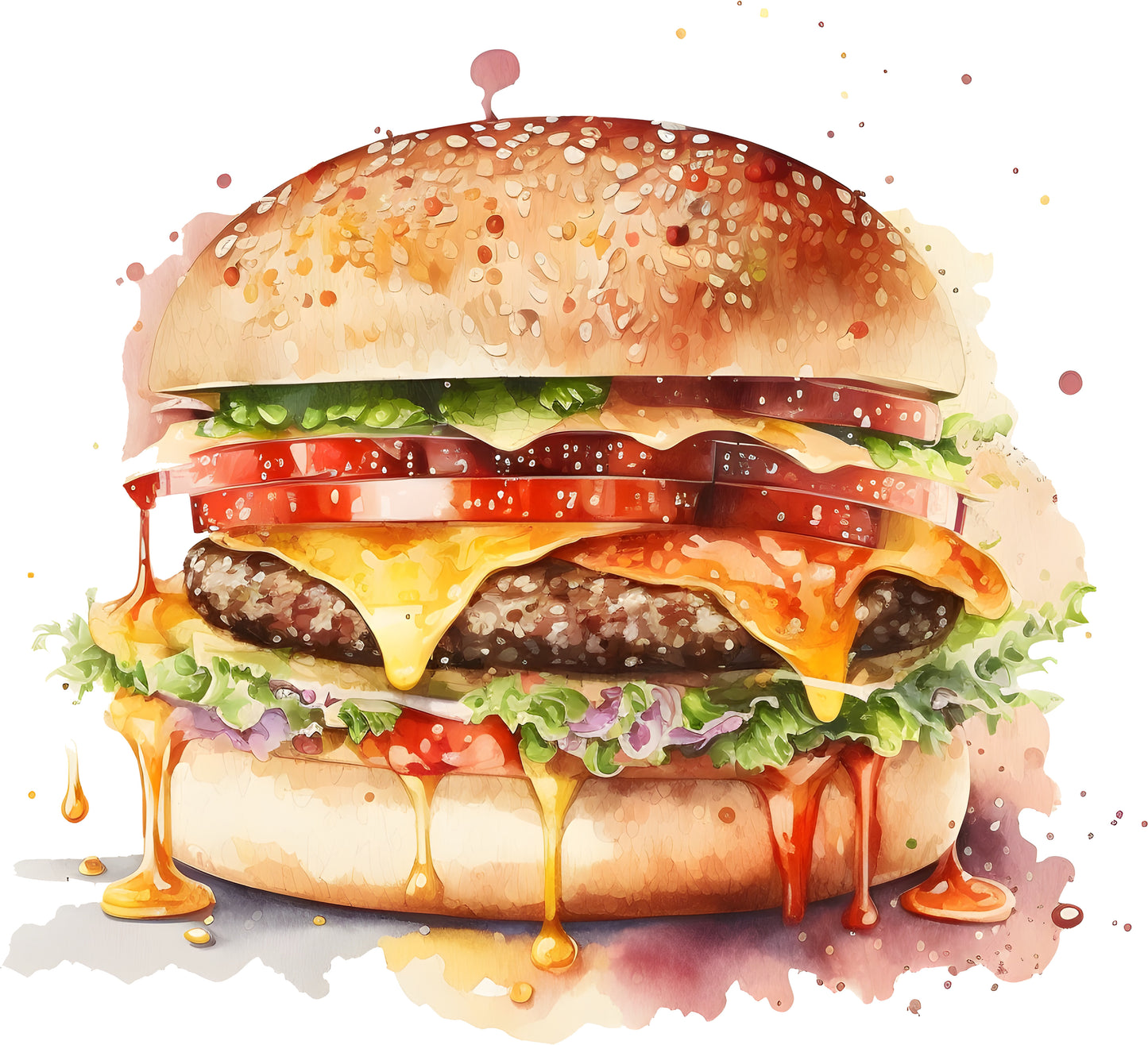 Cheesburger | Bügelbild & UV-DTF Sticker