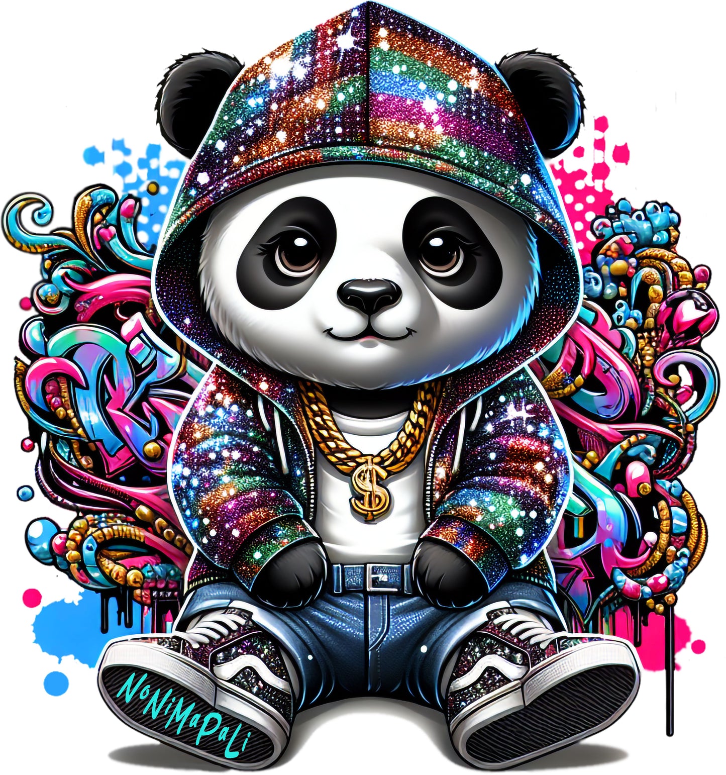 Panda Glitzer