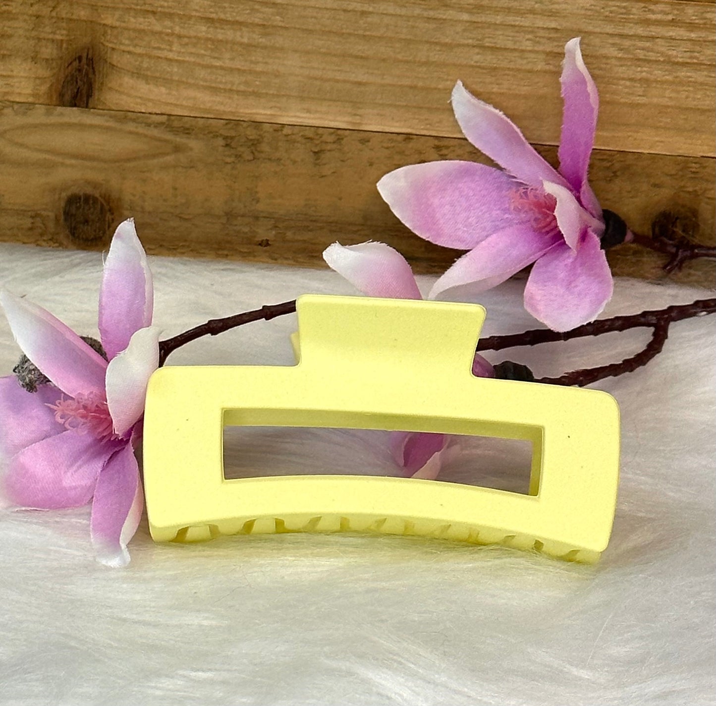 Haarklammer 10,5 cm gelb