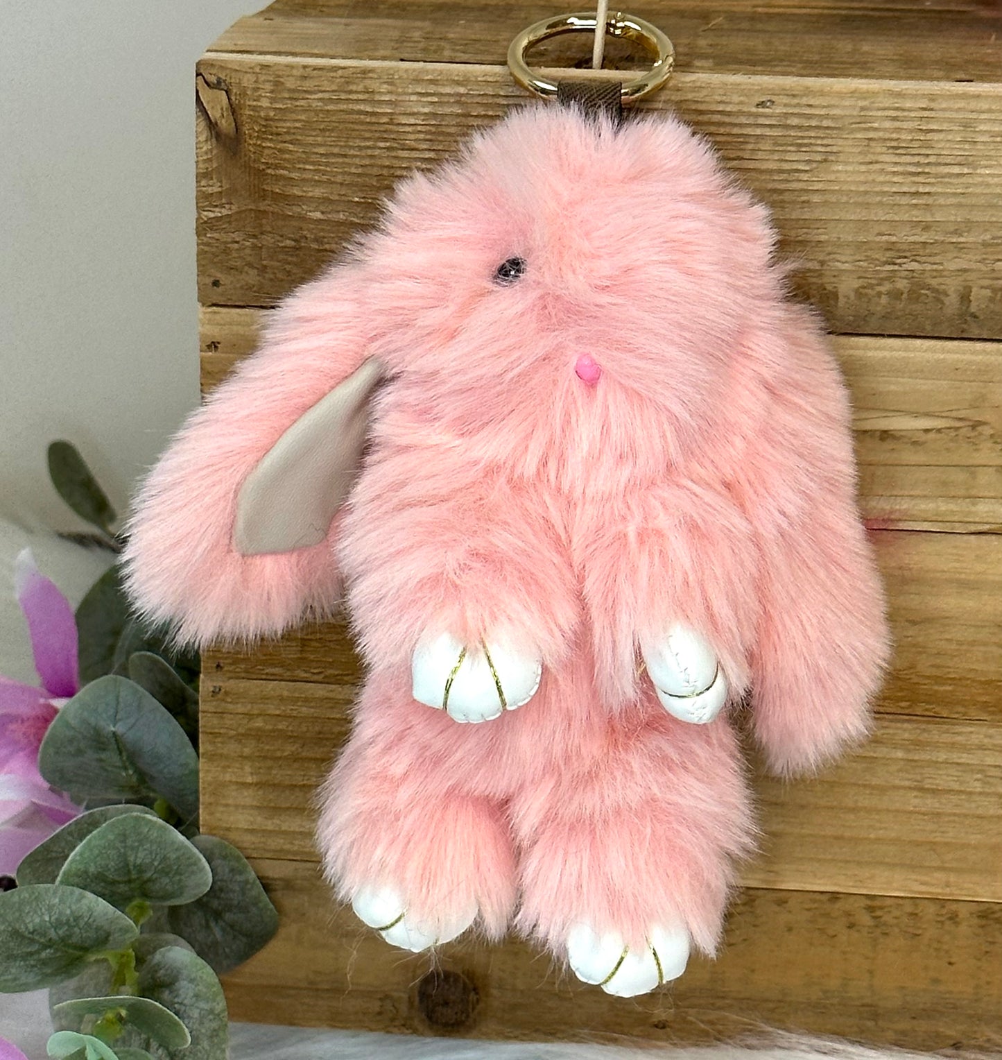 Hasen Schlüsselanhänger rosa