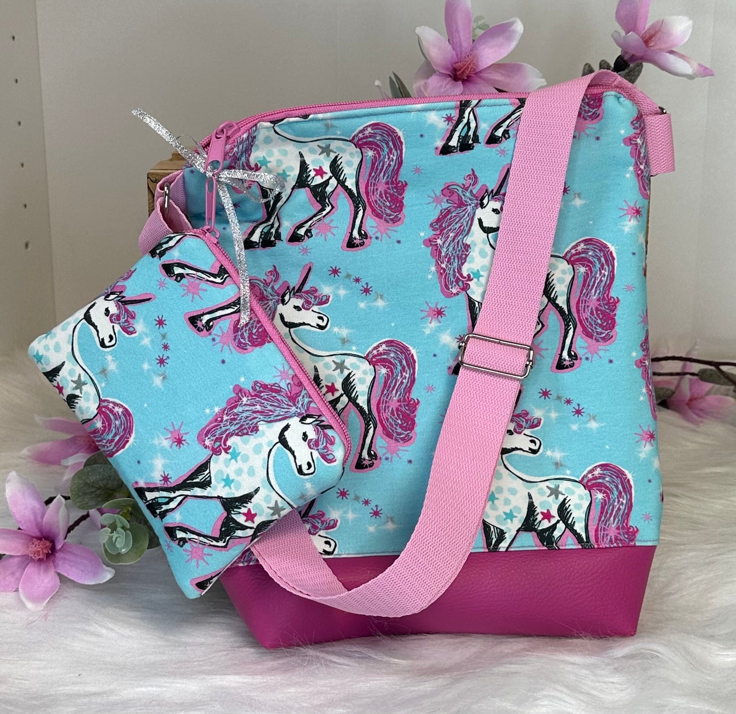 Kinder Tasche im Set Einhorn
