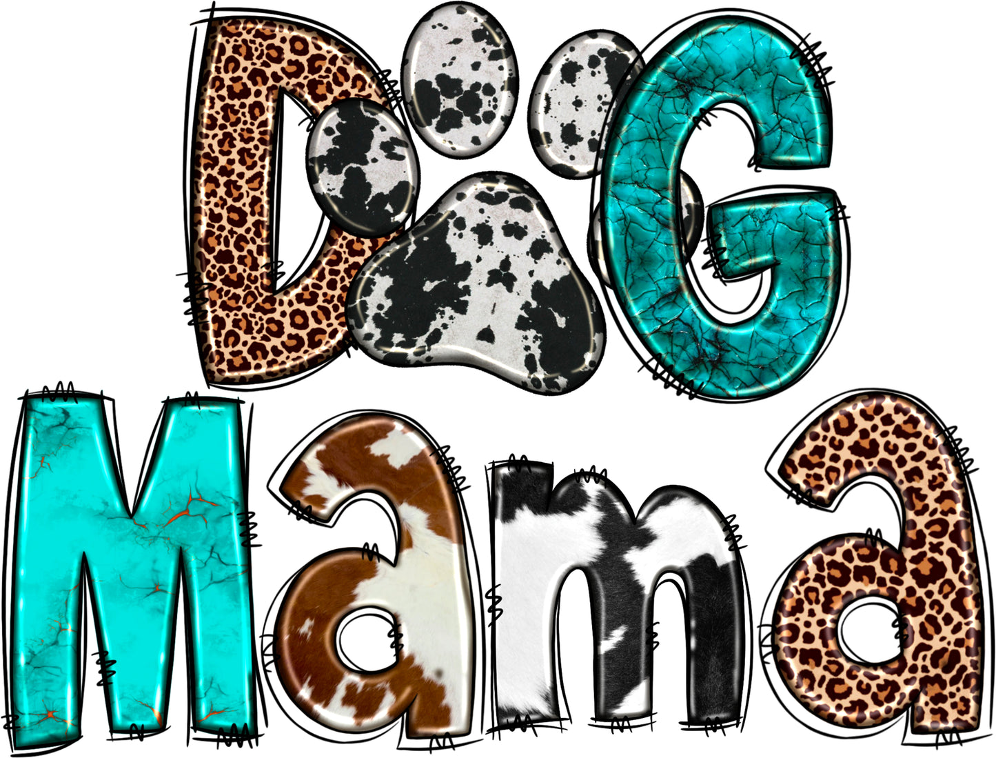 Dog Mama | Bügelbild & UV-DTF Sticker