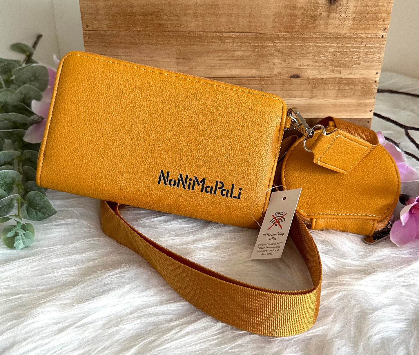 Handy-Bag Senfgelb mit Faultier