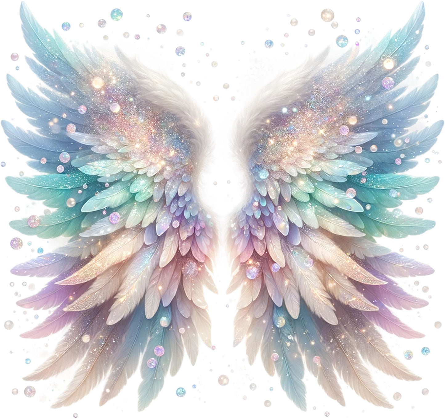 Flügel Glitzer pastell