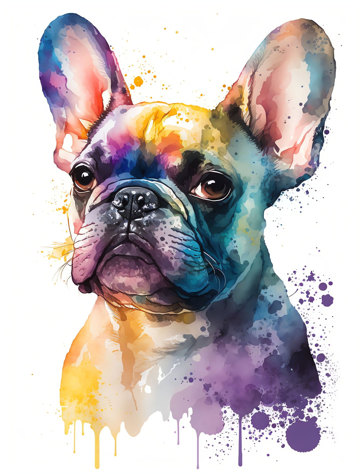 Franz.Bulldogge bunt