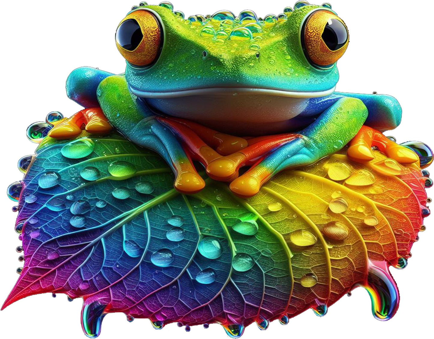 Frosch bunt