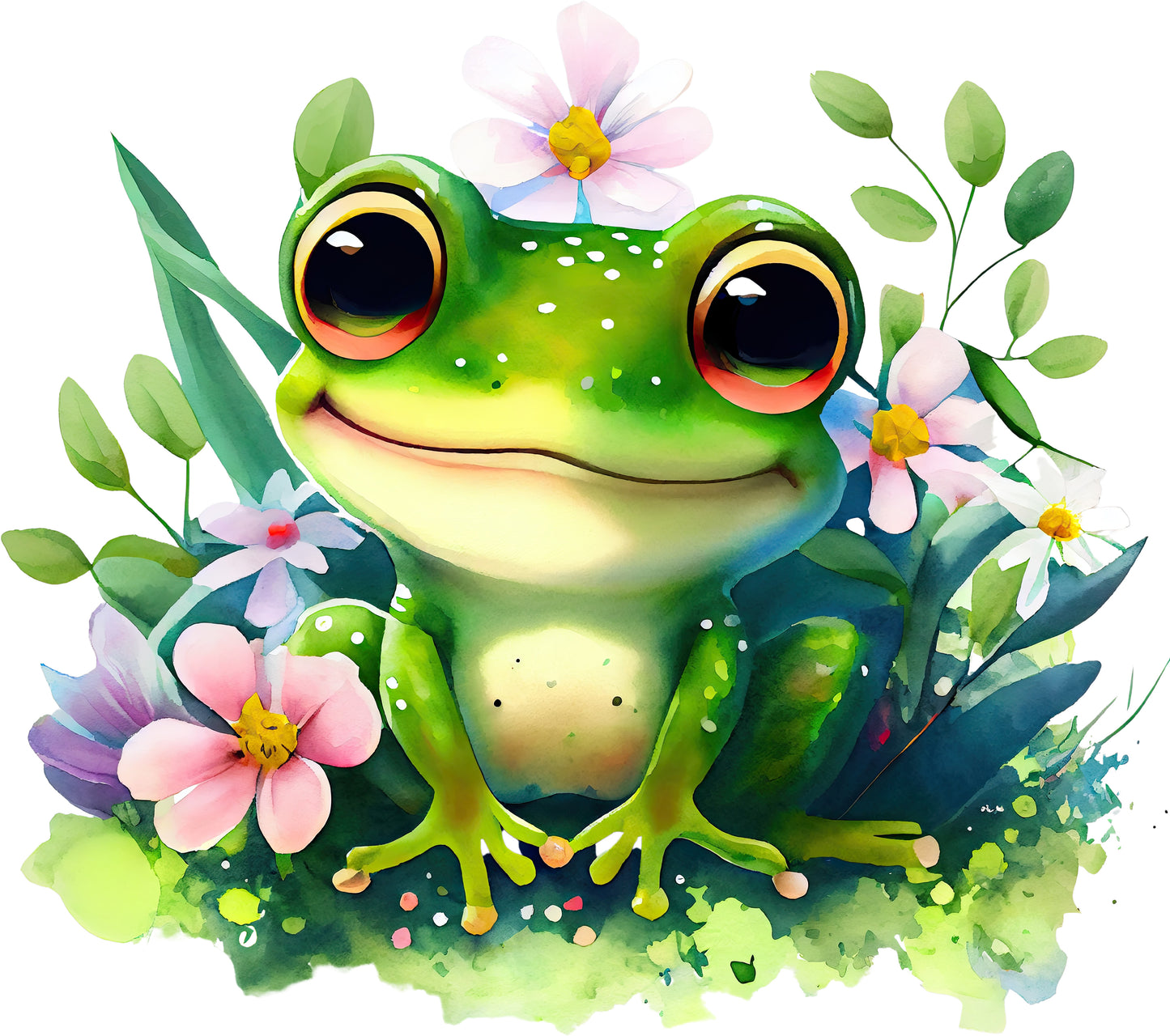 Frosch im grünen | Bügelbild & UV-DTF Sticker
