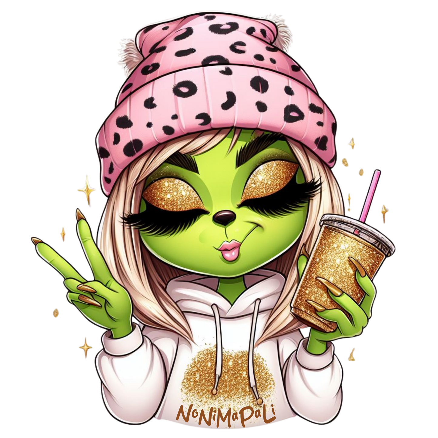 Grinch Glitter gold