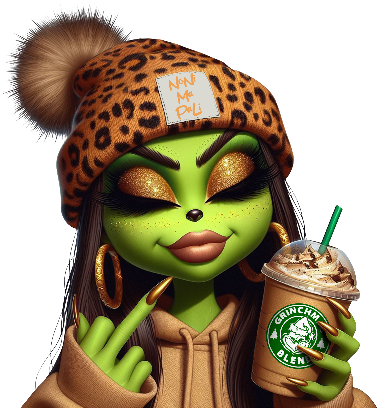 Grinch mit Kaffee