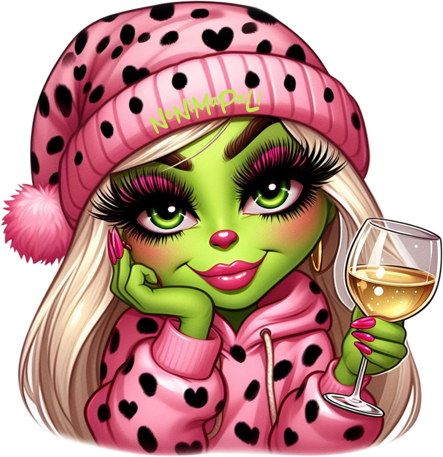 Grinch mit Wein