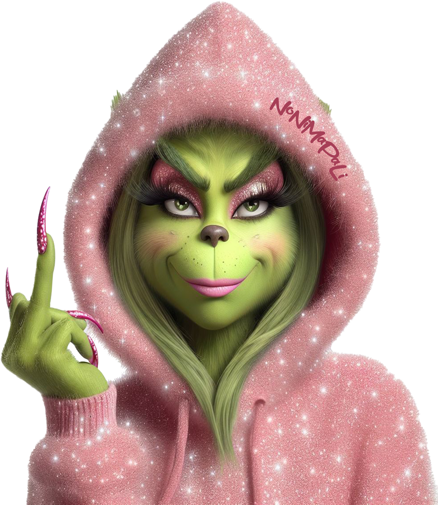 Grinch pink Finger