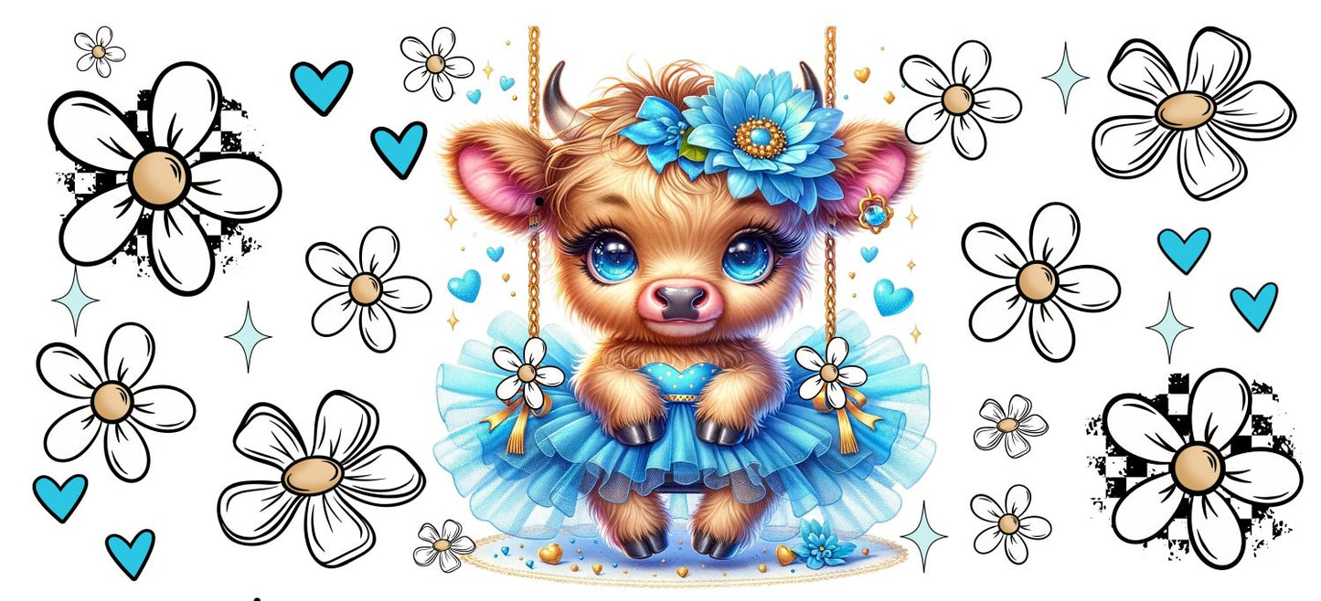 UV-Sticker Ballerina Kuh