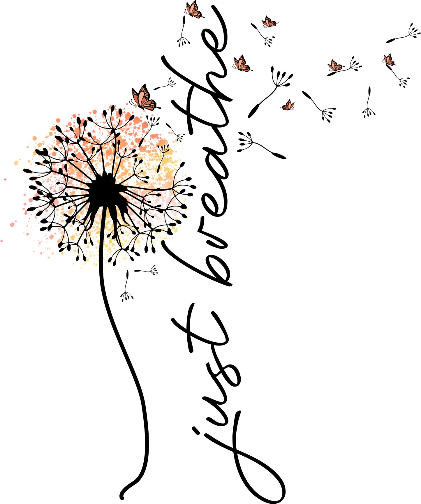 Just Breathe Pusteblume | Bügelbild & UV-DTF Sticker