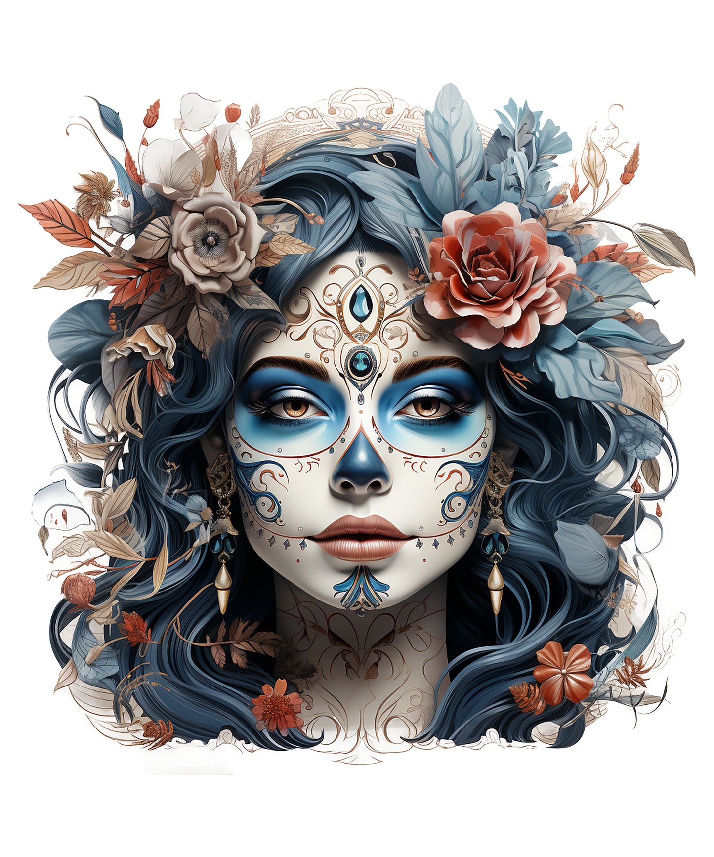 La Catrina blau