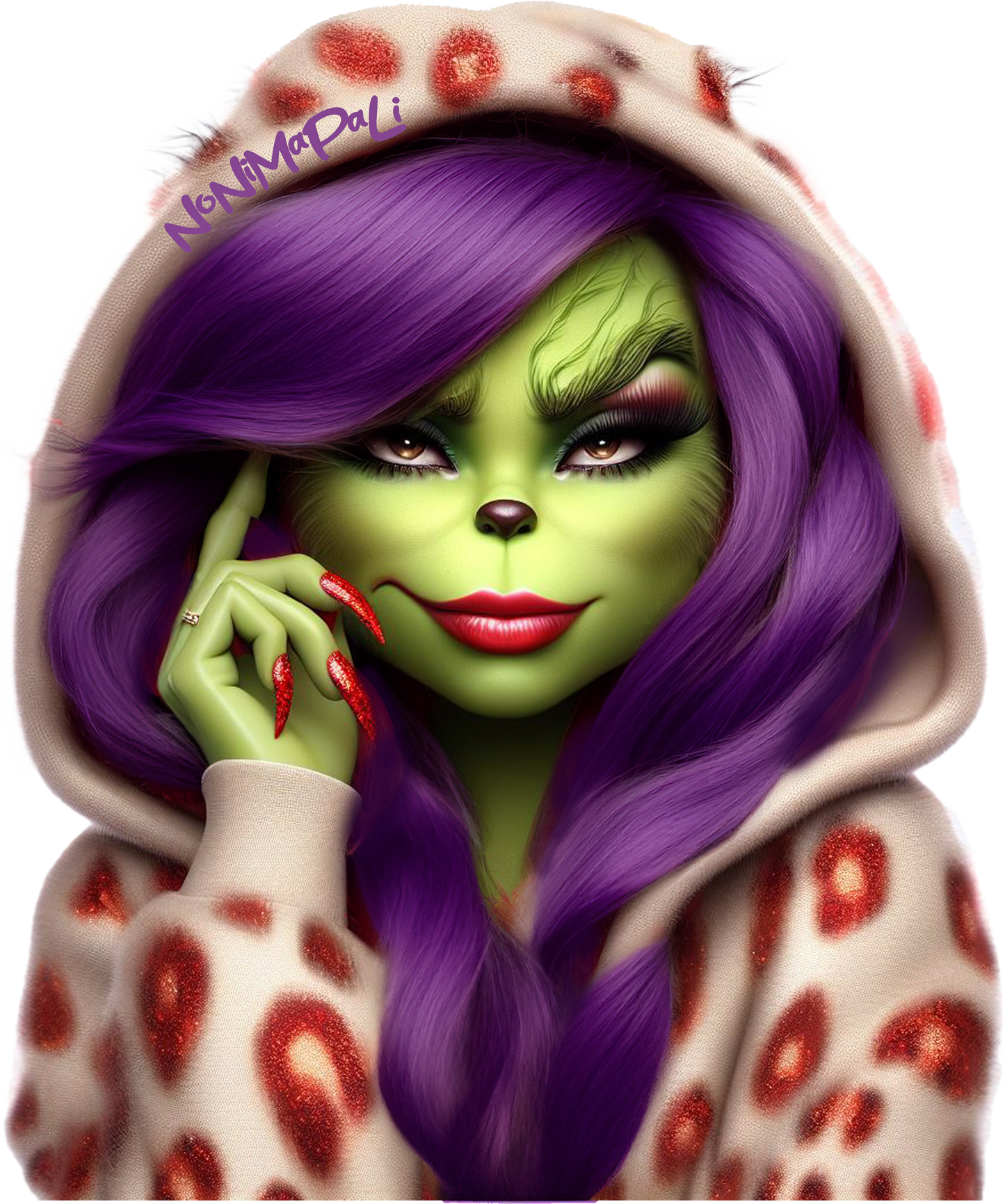 Grinch Lady in Purpel