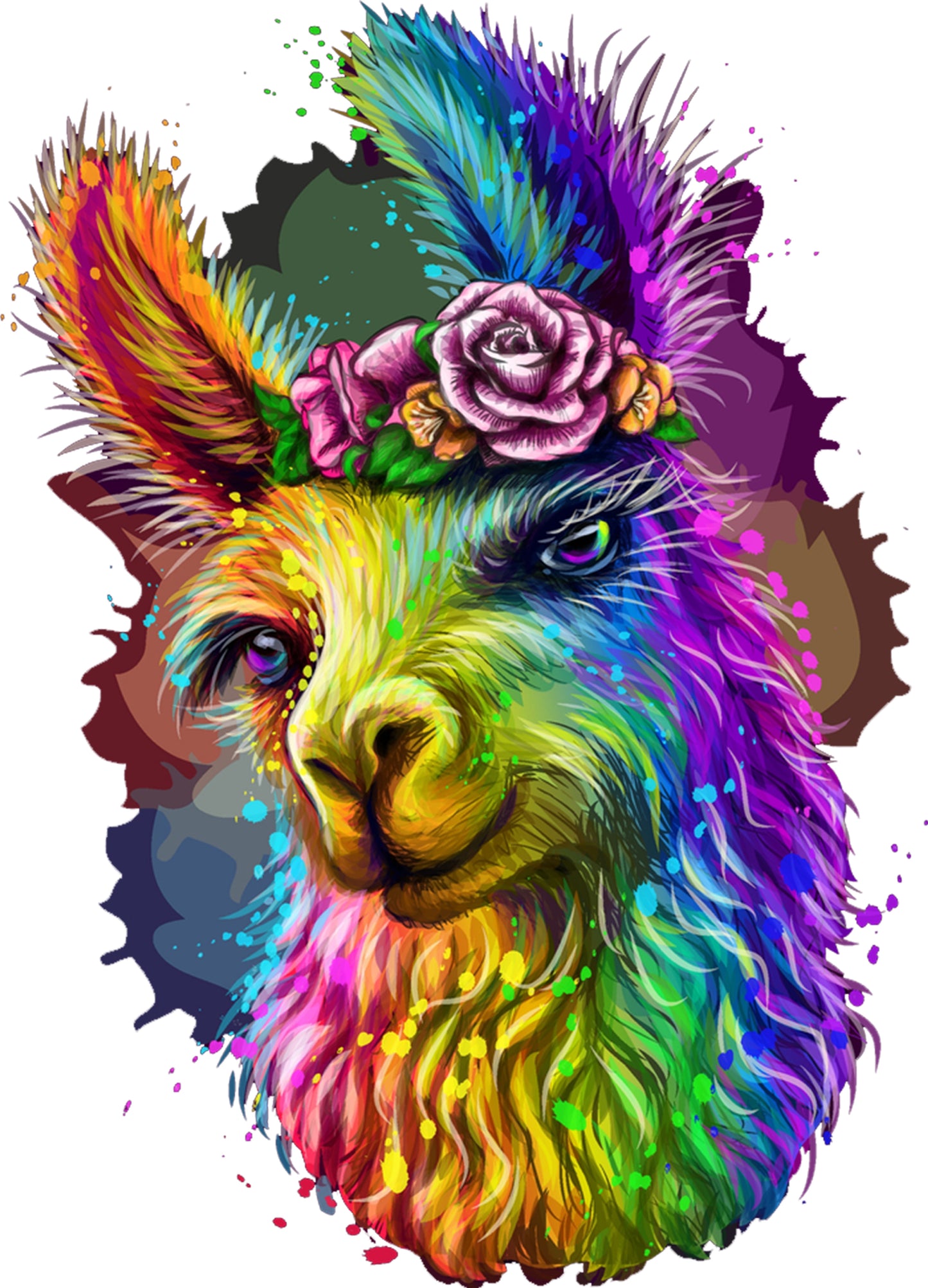 Lama bunt | Bügelbild & UV-DTF Sticker