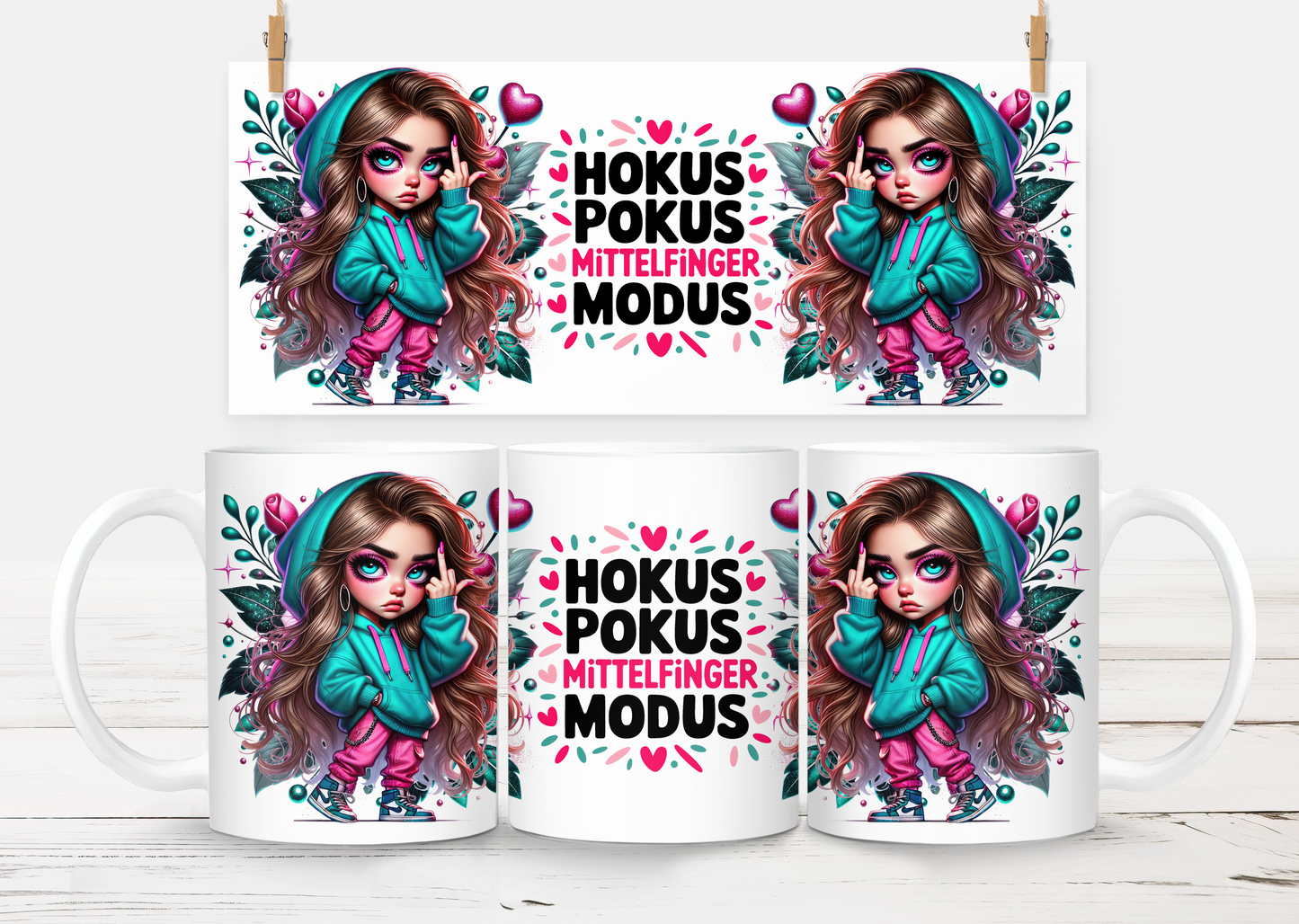 Tasse Mittelfinger Modus