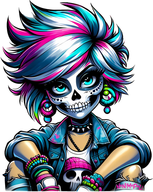 Skull punk streetwear