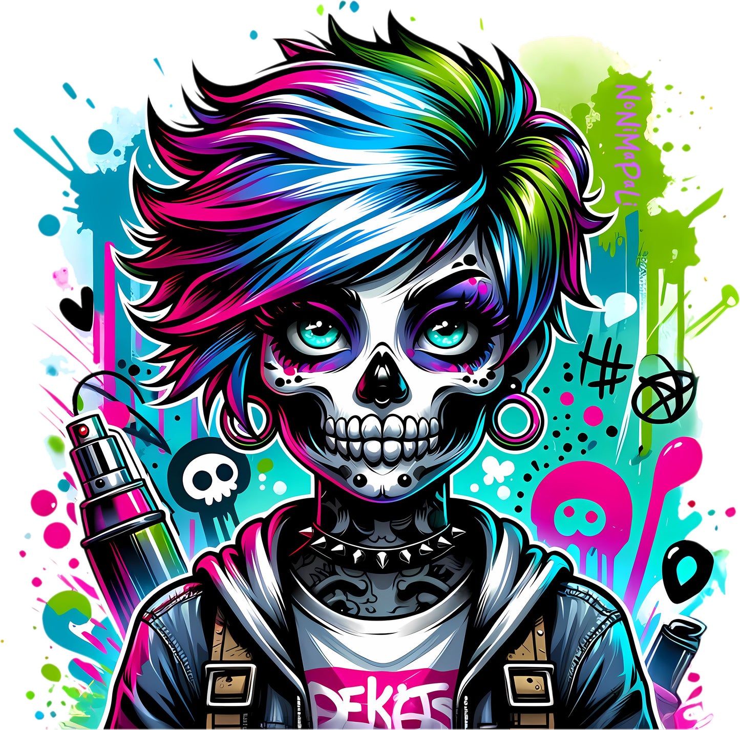 Skull punk streetwear