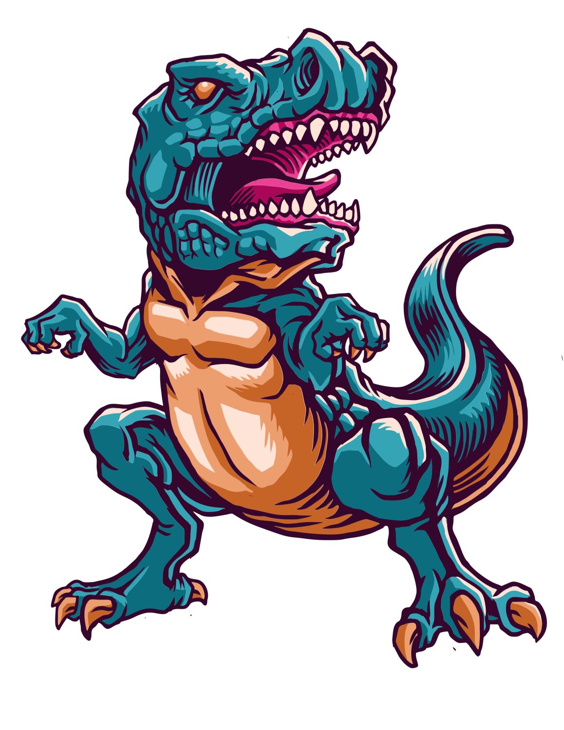 T-Rex stehend | Bügelbild & UV-DTF Sticker