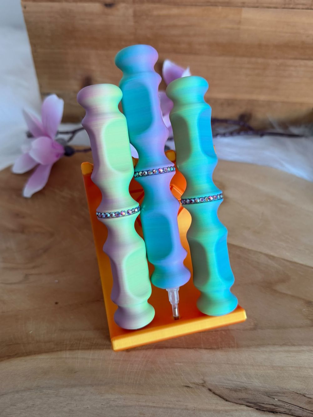 Diamond Painting Stift mit Swarowski Steinen ergonomisch Regenbogen