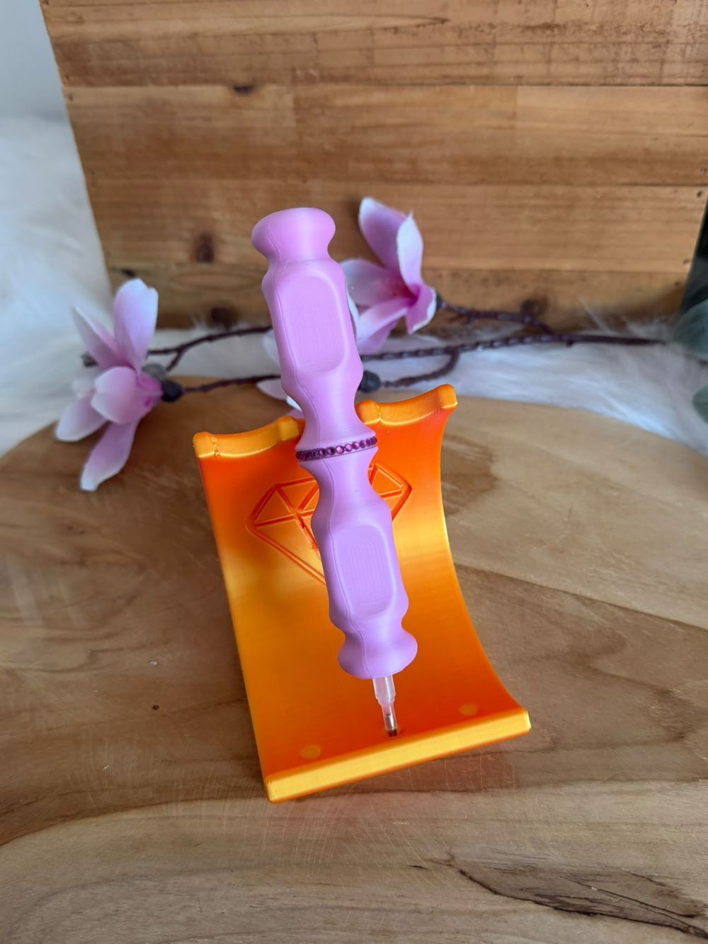 Diamond Painting Stift mit Swarowski Steinen ergonomisch Rosa