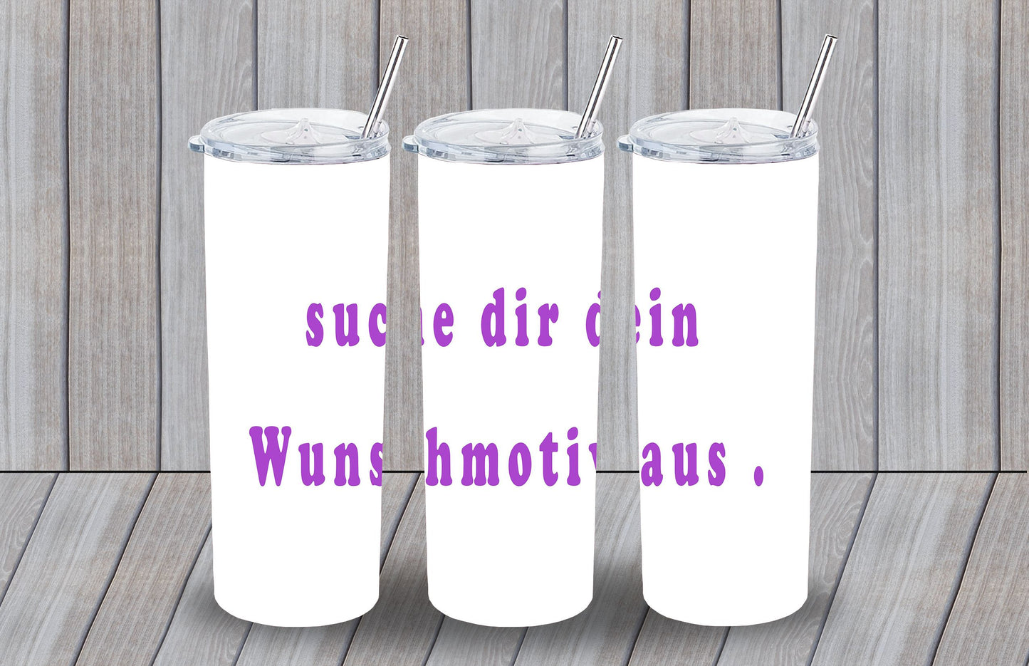 1 Tumbler mit Wunschmotiv