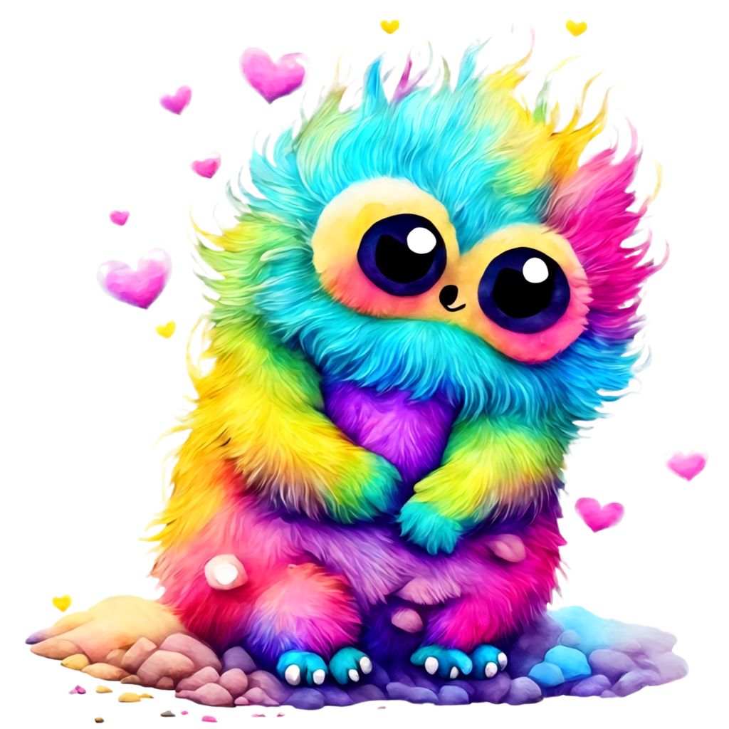 Zottelmonster bunt