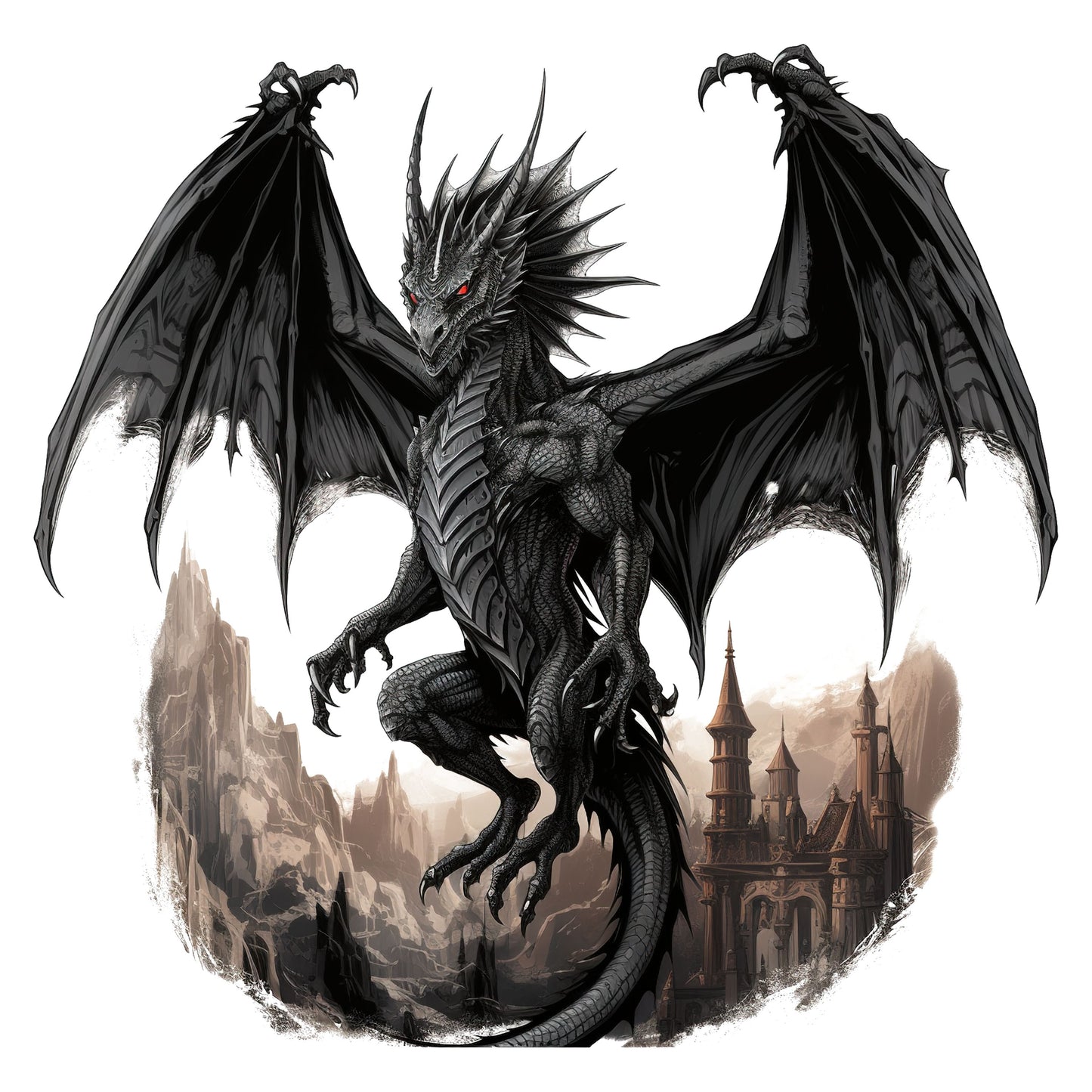schwarzer Drache