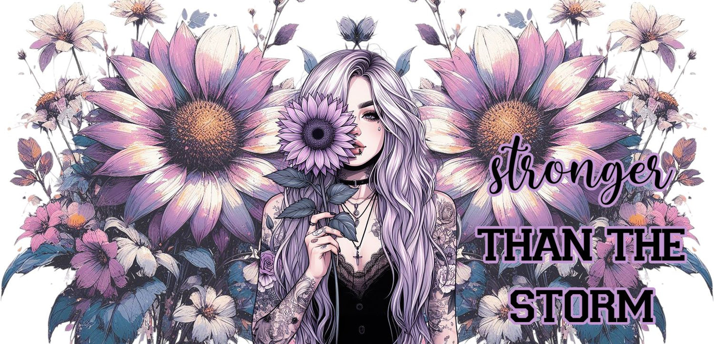 UV-Sticker Sonnenblume lila