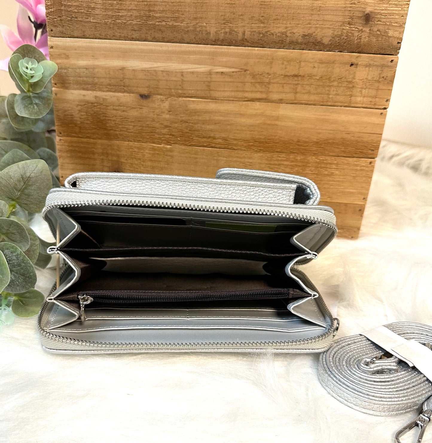 Handy-Bag silber Panda
