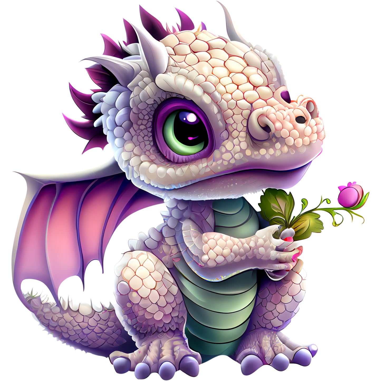 Drache mit Blume