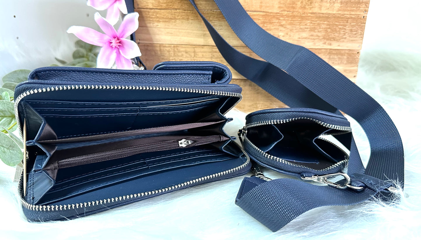 Handy-Bag dunkelblau mit Wunsch Motiv