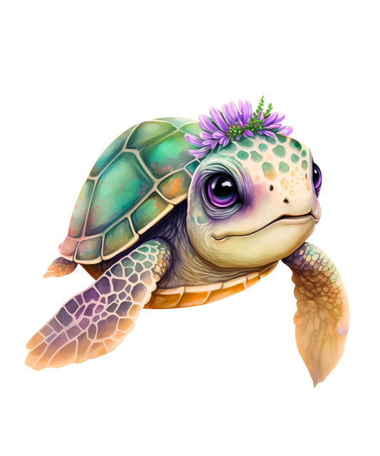 Schildkröte Blumenkranz