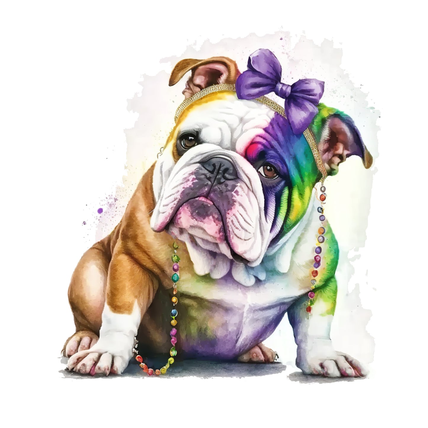 Englische Bulldogge bunt