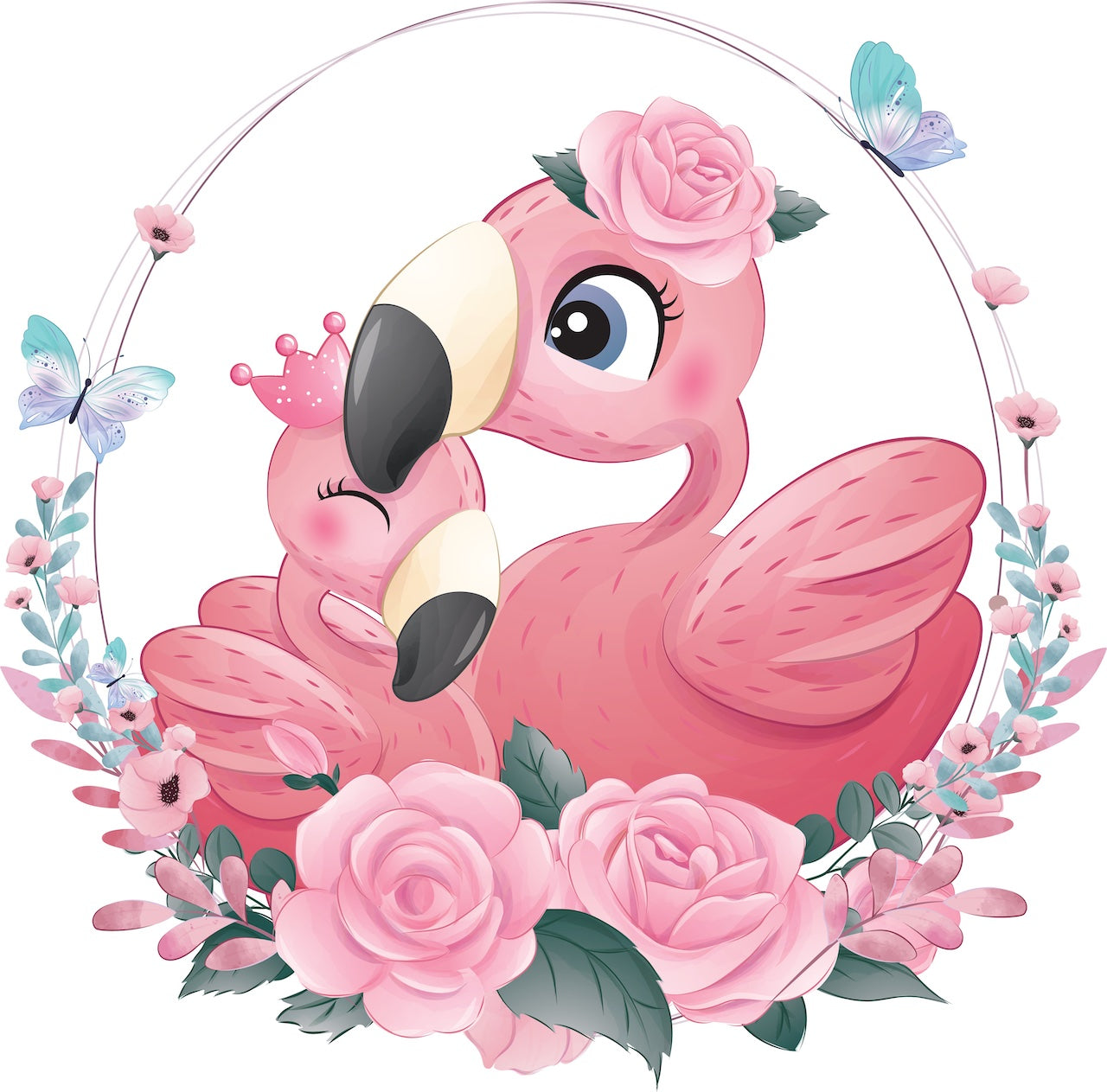 Flamingo Mama+Kind