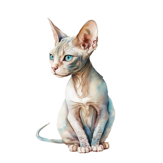 Nacktkatze Sphynx | Bügelbild & UV-DTF Sticker