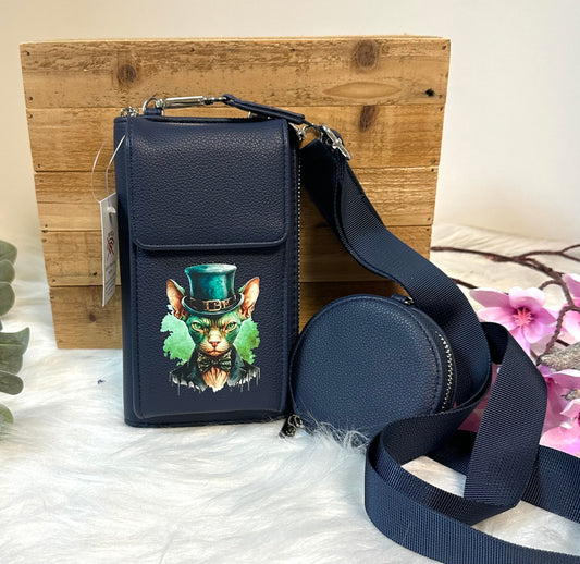 Handy-Bag dunkelblau mit Shpynx