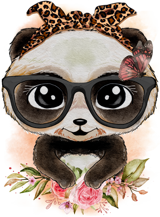 Cute Panda| Bügelbild & UV-DTF Sticker