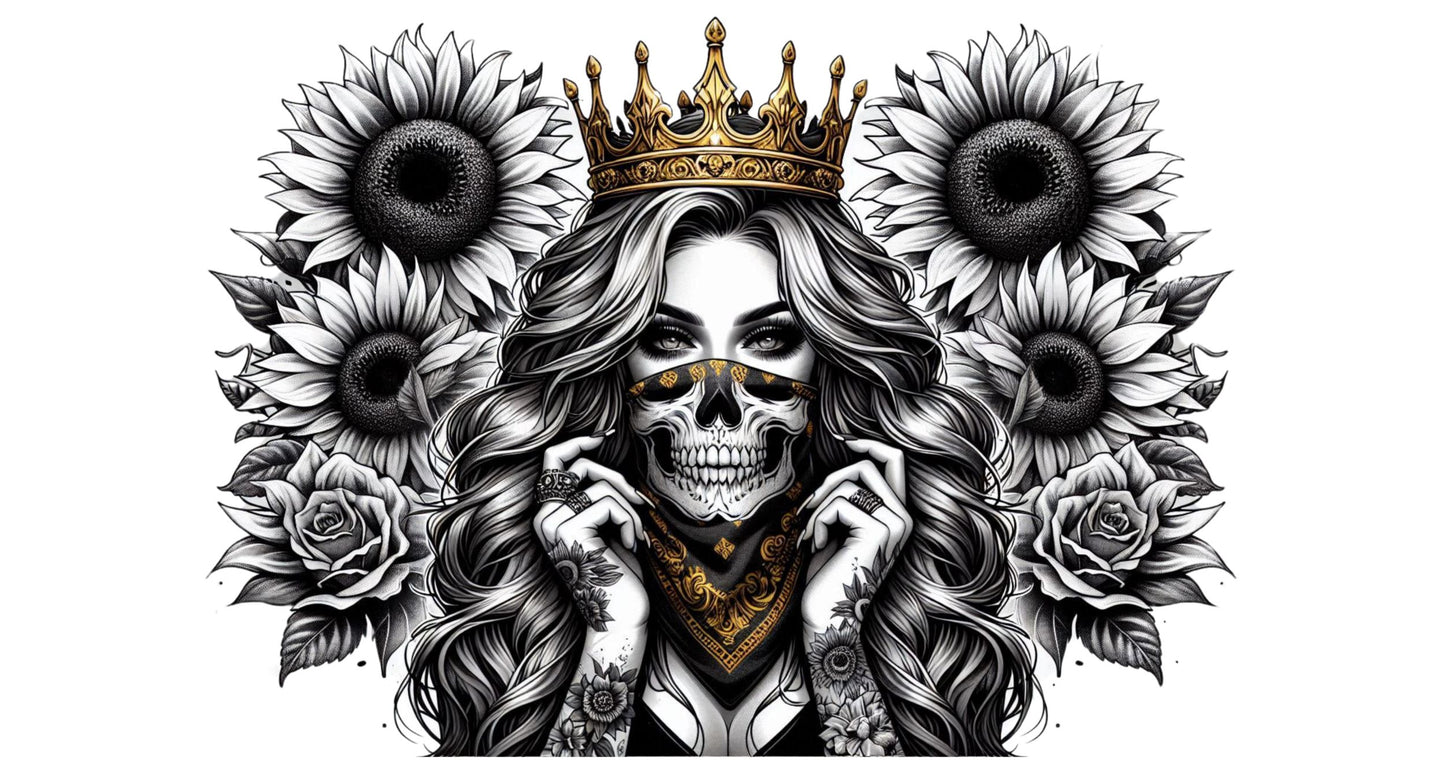 UV-Sticker Queen black