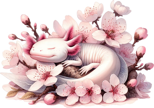 UV-DTF Sticker Axolotl Rosa