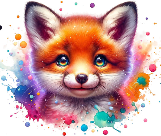UV-DTF Sticker Fuchs bunt